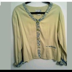 Winter Sun Geometric Print Top...M